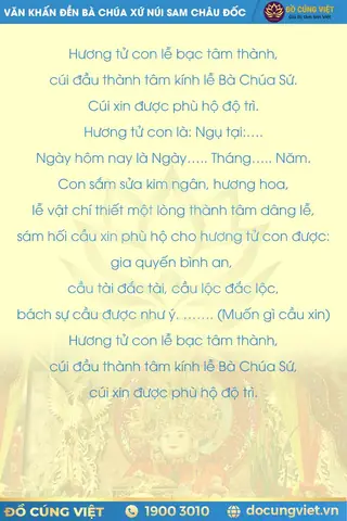 Văn Khấn Cúng Bà Châu Đôc Văn Khấn Cúng Bà Châu Đôc